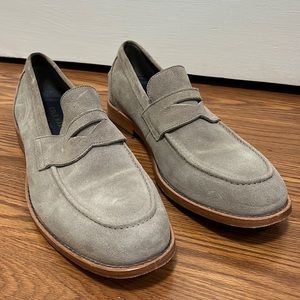 Cole Haan suede penny loafers